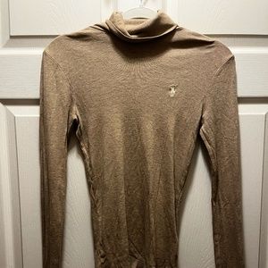Polo by Ralph Lauren Small Turtleneck Long Sleeved Beige Top